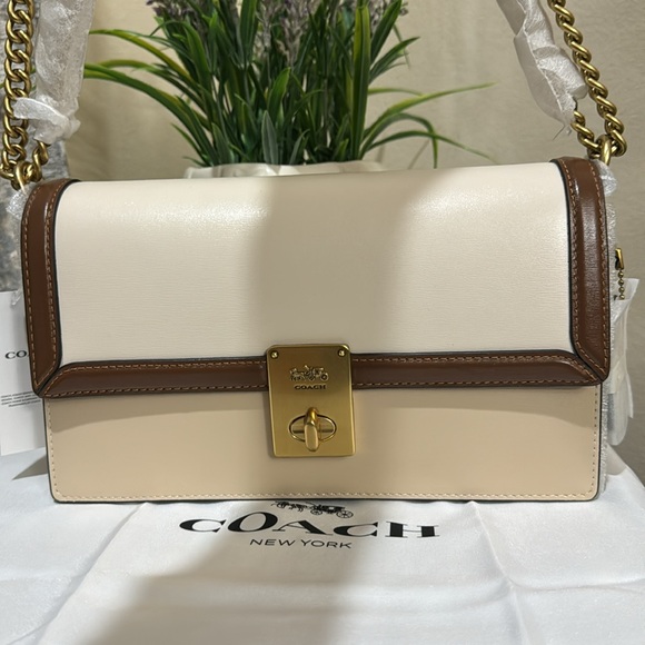 Coach Hutton Colorblock Leather Shoulder Bag - Picture 12 of 13